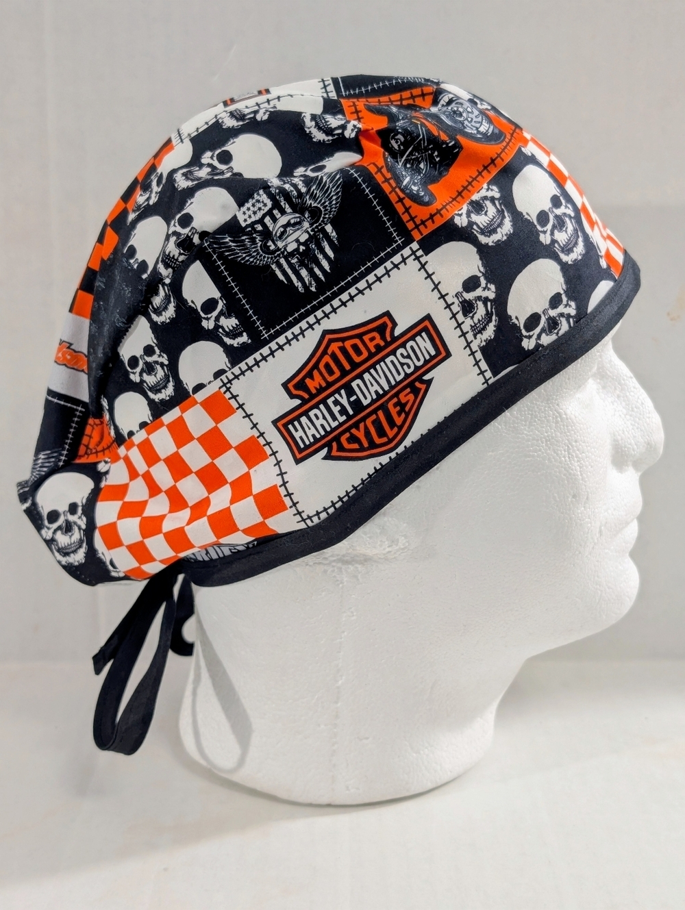 Motorcycle, Skull Cap, Scrub Cap, Chemo Hat